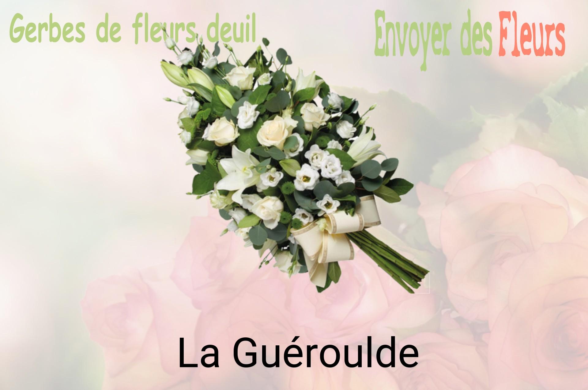Gerbe de fleurs de deuil livrée à La Guéroulde